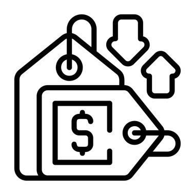 Beyaz sırt gorandası üzerindeki Price Karşılaştırma simgesi, vektör illüstrasyonu