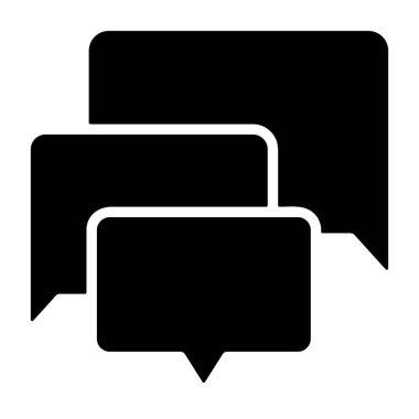 Grup Sohbeti simgesi beyaz sırt gorandası, vektör illüstrasyonu