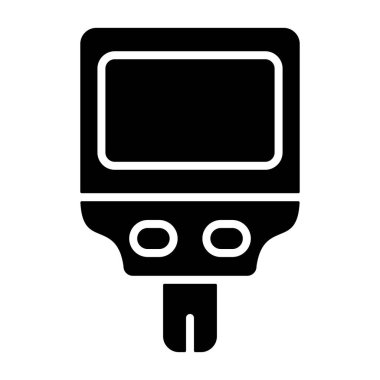 Beyaz sırtlı diyabet simgesi, vektör illüstrasyonu