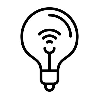 Akıllı Ampul - iş kimliği için temiz vektör simgesi