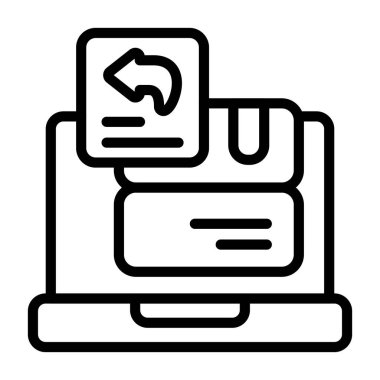 Laptop ekranında gösterilen paket simgesi geri getiriliyor