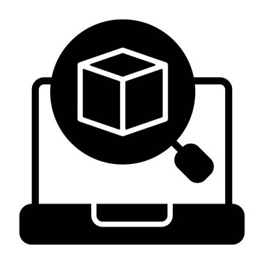 Bilgisayar ekranında görünen küp simgesi