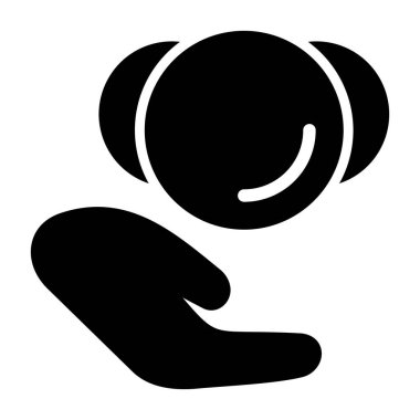 Robot kafası açık avuçta dinleniyor.