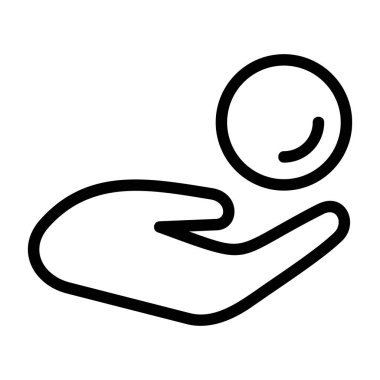 Minimalist el madeni para simgesini tutuyor