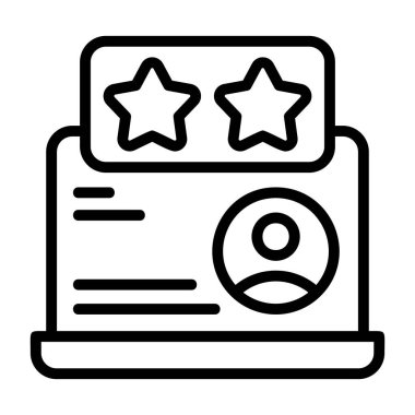 Profil simgesi dizüstü bilgisayarında derecelendirme yıldızları