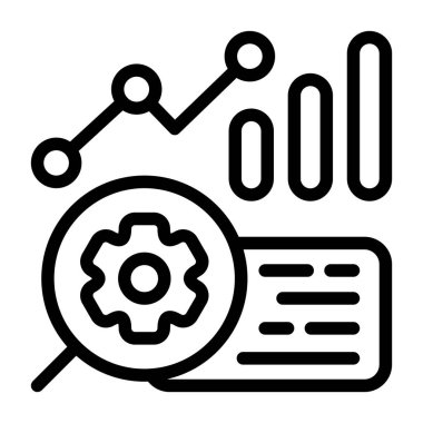 Büyüteç ve grafikler kullanılarak veri analiz ediliyor