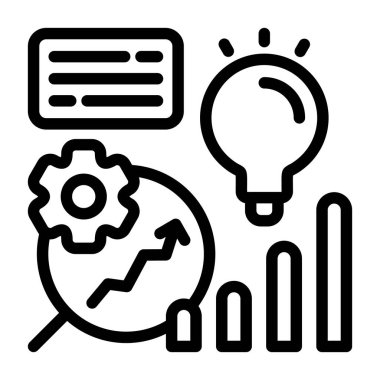 Büyüme Stratejisi - dijital projeler için temiz vektör simgesi