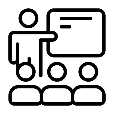 Eğitim Oturumu - dijital platformlar için profesyonel vektör simgesi