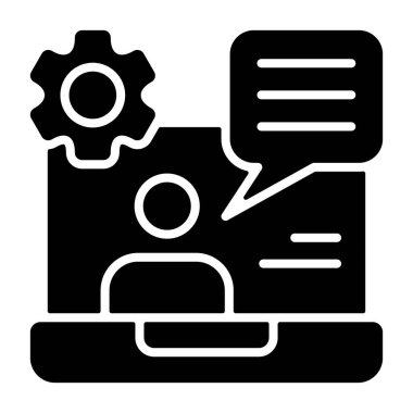 Masada oturan kişi bilgisayar arayüzü kullanıyor