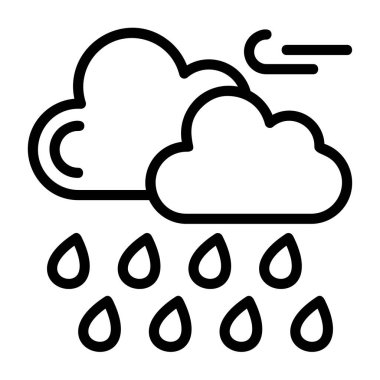 Şiddetli esen rüzgarla yağmur yağıyor.