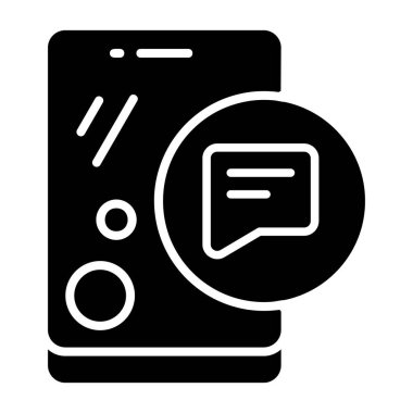 Sohbet mesajı bildirim simgesini gösteren akıllı telefon