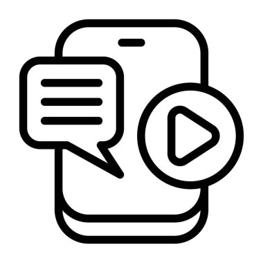 Sosyal Ortam - net sunum için basit vektör simgesi