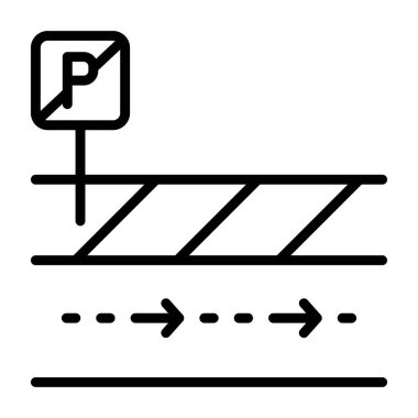 Yön okları gösteren park alanı simgesi