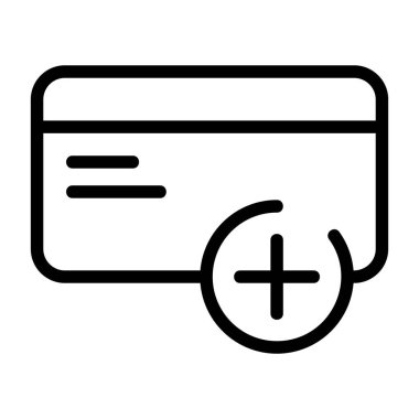 İzole edilmiş ince daire simgesi koleksiyonu, Kredi kartı