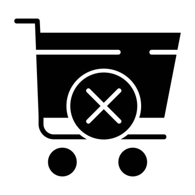 Alışveriş Arabası Terk Edilmesi - net sunum için hazırlanmış zarif vektör simgesi