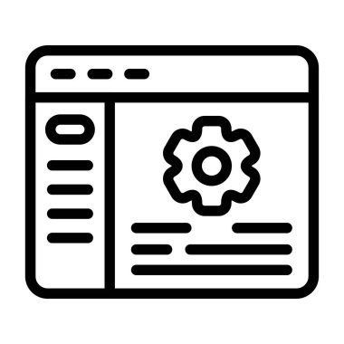 Kullanışlı modern vektör simgesi, teknik özellikler bölümü