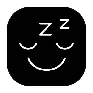 Uyuyan Yüz - şirket sunumu için ideal biçim vektör simgesi