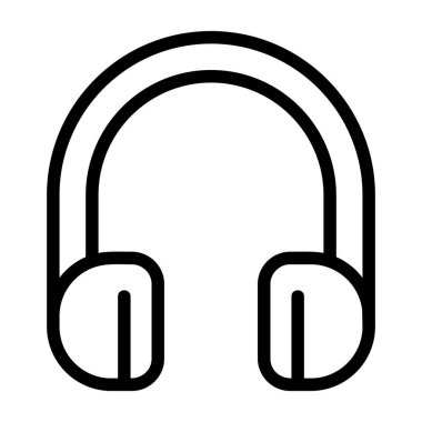 kulaklık simgesi işaret vektörü çizimi 