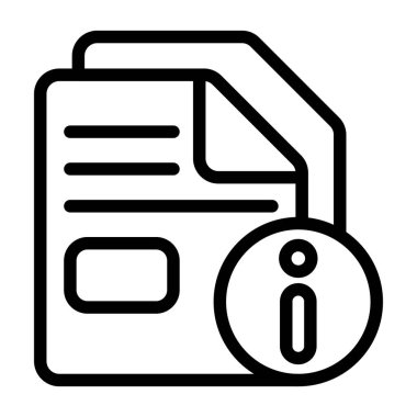 beyaz geri gorund üzerindeki dosya bilgi simgesi, vektör illüstrasyonu  