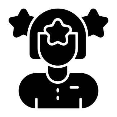 Kullanıcı Deneyimi simgesi, siyah işaret beyaz arkaplanda izole edildi