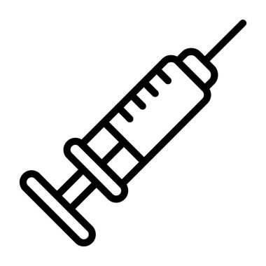 Şırınga simgesi. Şırınga vektör simgesi web için basit örnek 