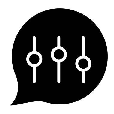 Konuşma balonu Sohbet Simgesi vektör çizimi 