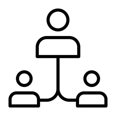 Flowchart icon, black sign isolated on white background