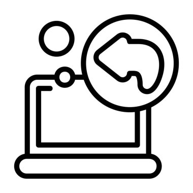 Geri al simgesi, beyaz arkaplanda izole edilmiş siyah işaret