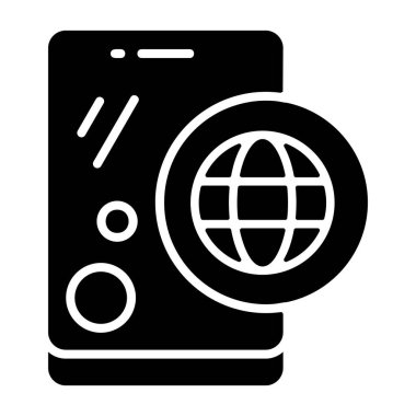 Browser icon, black sign isolated on white background