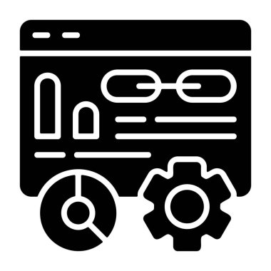 Web sitesi, vektör illüstrasyonu için web bağlantısı simgesi