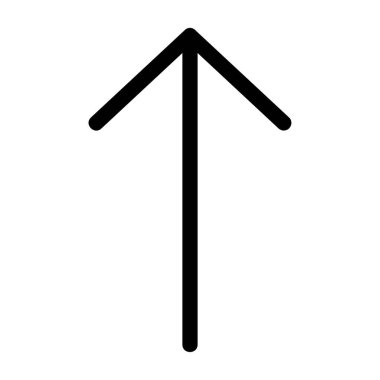 Beyaz arkaplanda İnce Ok simgesi, vektör illüstrasyonu 