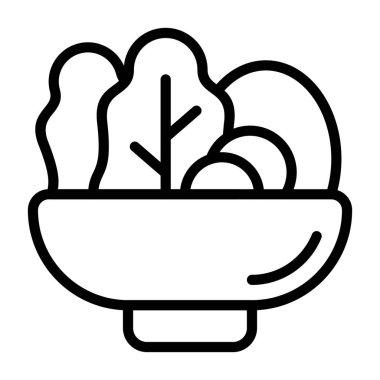 Beslenme ikonu, siyah işaret beyaz arkaplanda izole