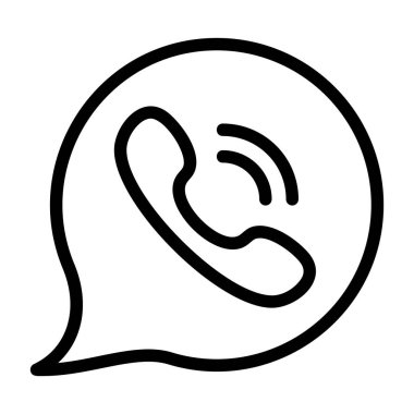 Telefon Çağrısı - sunum kullanımı için tasarlanmış minimum vektör simgesi