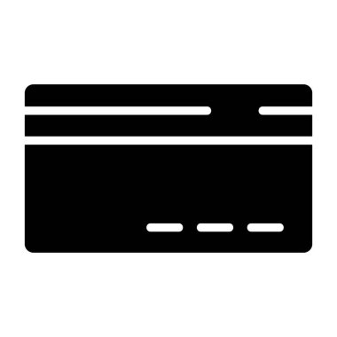 Basit simge, kredi kartı ile temiz beyaz arkaplan