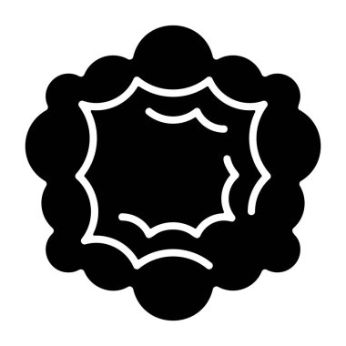 Patlama simgesi, siyah işaret beyaz arkaplanda izole edildi