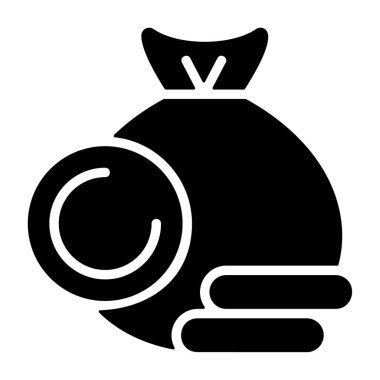 Term Deposit icon, black sign isolated on white background