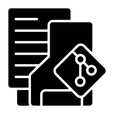 Dijital kullanım için basit ince çizgi simgesi, Git Dizini