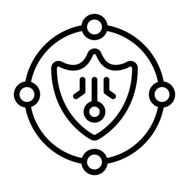 Güvenlik simgesi işaret vektörü illüstrasyonu 