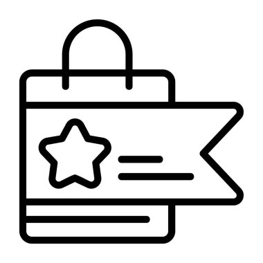 Beyaz arkaplanda ürün simgesi, vektör illüstrasyonu 