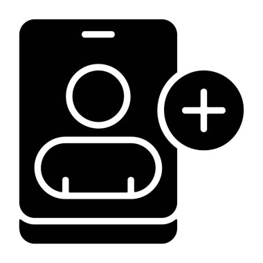 Beyaz arkaplan, vektör illüstrasyonuna Kişi simgesi ekle 