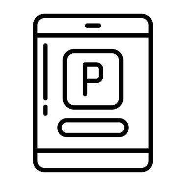 Beyaz arkaplanda uygulama simgesi, vektör illüstrasyonu 