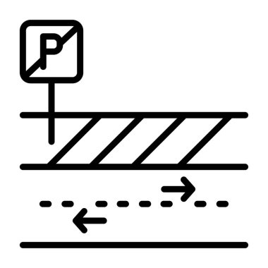 Beyaz arkaplanda bölge simgesi boşaltılıyor, vektör illüstrasyonu 