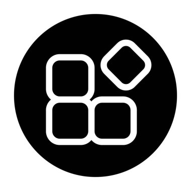 Beyaz arkaplan üzerindeki APPS simgesi, vektör illüstrasyonu 