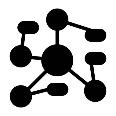 Beyaz arkaplan üzerindeki Zihin Haritası simgesi, vektör illüstrasyonu 