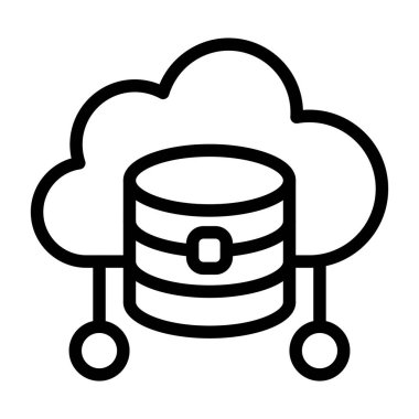 Dijital kullanım için ince çizgi simgeleri - Büyük Veri