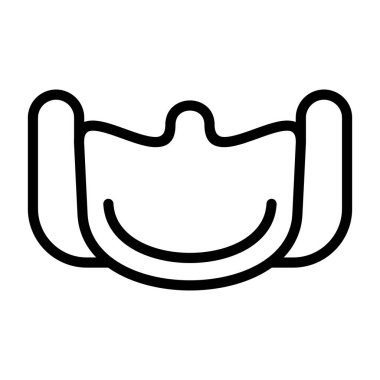 Beyaz arkaplanda yüz maskesi simgesi, vektör illüstrasyonu 