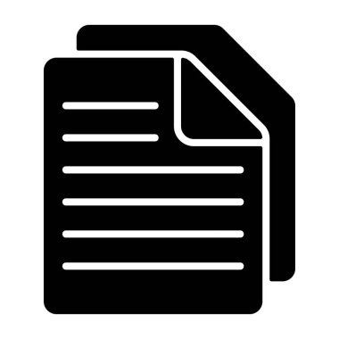 Beyaz arkaplan, vektör illüstrasyonunda belirtilmiş dosya simgesi 