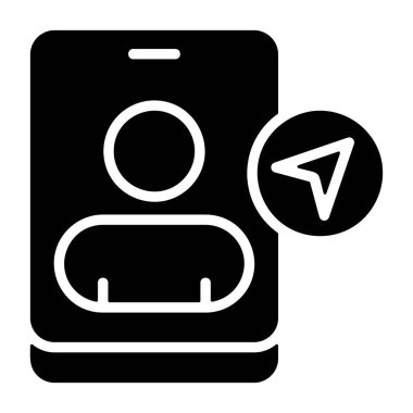 Uygulamalar veya web sayfaları için paylaşım veya mesajlaşmayı temsil eden, kullanıcı profili ve kağıt uçak simgesine sahip bir akıllı telefonun dijital illüstrasyonu.