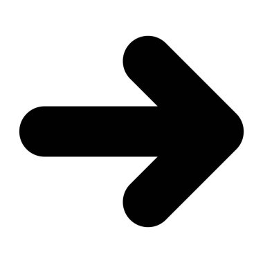 Beyaz arkaplanda sağ ok simgesi, vektör illüstrasyonu 