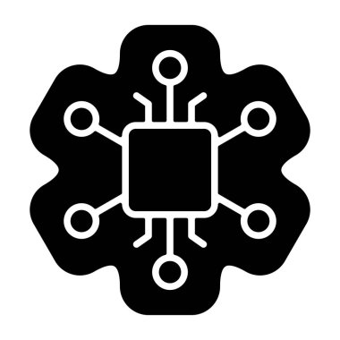 Makine Öğrenme simgesi işaret vektörü çizimi 